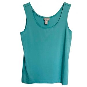 Chicos Womens Cami-Tank Sleeveless Sz-4/6 (X-Small) Adjustable Straps Light Teal